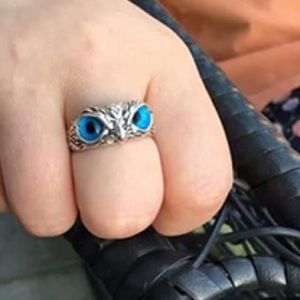 Retro Adjustable Owl Ring